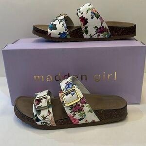 Madden girl Brando Pink Multi Slides size 6